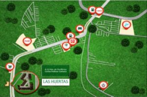 Lotes en venta, fraccionamiento Las Huertas, Ixtacomitan; Villahermosa, Tabasco. Localización