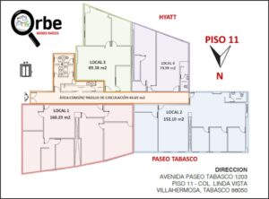 Local para oficinas en renta, Torre Empresarial piso 11; Tabasco 2000, Villahermosa