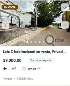 Lote C 219 m2 habitacional en venta, Privada Del Viento, Atasta de Sierra, Tabasco 2000; Villahermosa